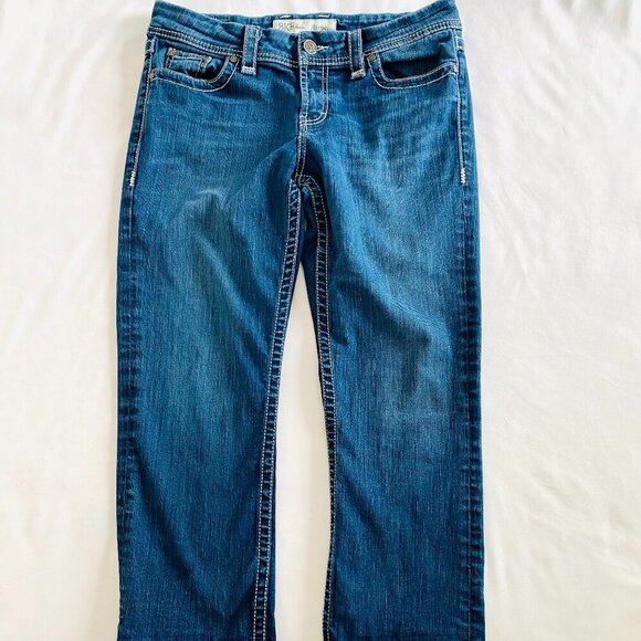 BKE Harper crop jeans Womens size 30 straight leg mid rise designer denim - Picture 1 of 12